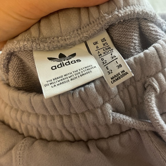 Lilac Adidas Brand with the Three Stripes Joggers - Picture 6 of 6